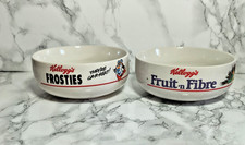 Kelloggs Cereal Bowls 1987 Frosties Fruit n Fibre Retro Vintage Cereal Bowls