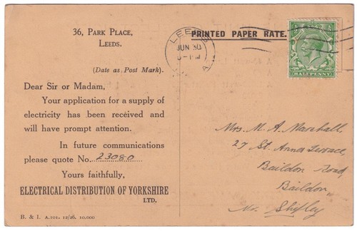 Leeds advertising postcard - advertising,