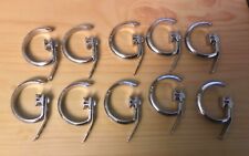 CHROME CORDED CURTAIN POLE  RINGS / GLIDERS INTEGRA, GOLDEN GLIDE 25mm X 10