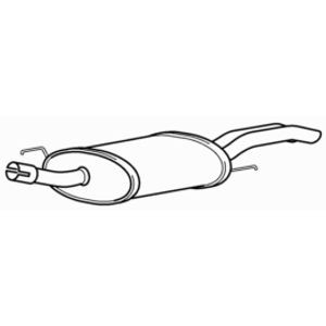 Quality rear exhaust silencer - rear,