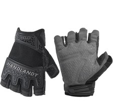 Highlander Forces Raptor Fingerless Gloves Mens Tactical Military Black