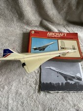 CONCORDE Vintage British Airways model & Aircraft Bk 24cm long x 10cm wing span.