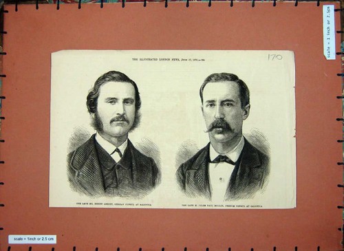 Old antique print - old,