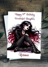 Gothic Birthday Card Goth Girl