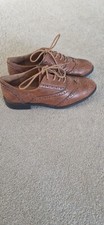 Schuh Ladies Tan leather Brogues Size UK 5