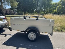 Anssems GT750 Camping Trailer, Used, with roof rack and 3 Thule bike carriers