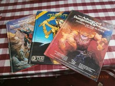 TSR Original Advanced Dungeons & Dragons 1st edition 3 book set III with figures
