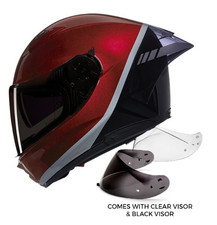NOLAN N60-6 SPORT VERN SPECIALE 349RED BLACK GLOSS FULL FACE MOTORCYCLE HELMET