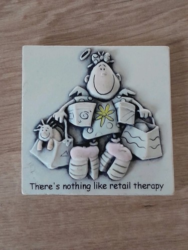 Retail therapy fridge magnet - fridge,