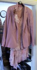 Mother of the Bride Suit, skirt, shirt, jacket & fascinator size 14/16 Berketex