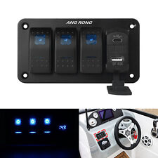 3 Gang LED Rocker Switch Panel