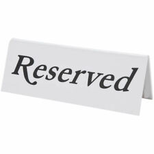 Reserved Table Sign White Plastic Tent Shaped Notice Restaurant Pub Choose Qty