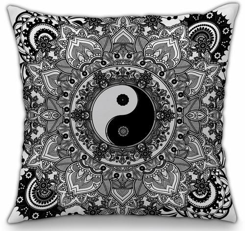 Black white indian mandala - &,