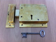 Heavy Duty Brass Steel Chubb London Door Dead Lock Box Key Keep Furniture TA014