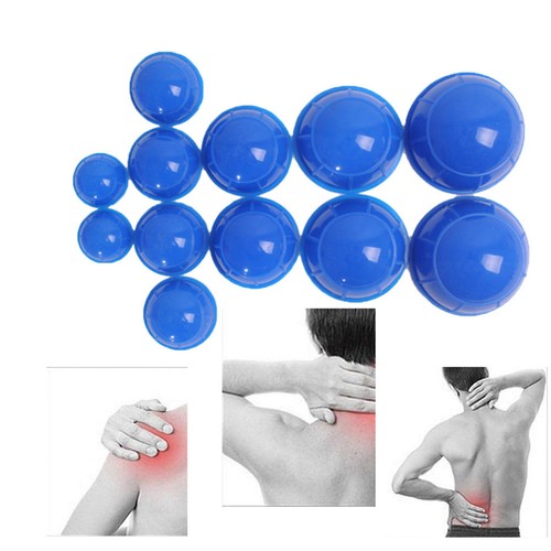 12pcs silicone cupping set - silicone,