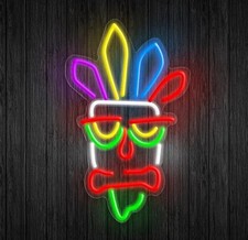 Tiki Mask Aku Aku Neon LED