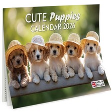 Dog Calendar 2026 – Cute Puppies Wall Calendar for Dog Lovers