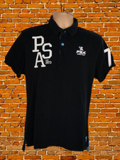 SALMING SQUASH PSA TOUR BLACK POLO SHIRT TOP LARGE COTTON MENS OFFICIAL MERCH