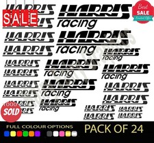 24 x HARRIS Vinyl Sticker Decal Car Window Bumper Race Livery Mod Sponsor