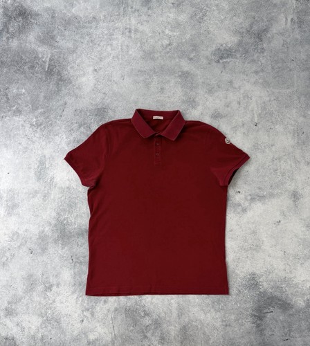 Moncler red polo shirt with - red,