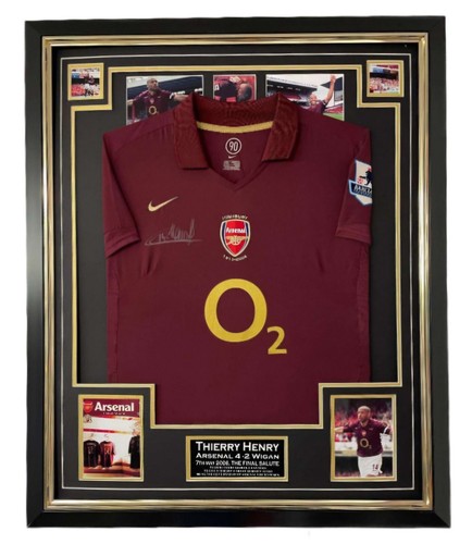 Framed thierry henry signed - framed,