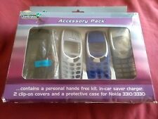 Nokia Accessory Pack: 2 Covers: 3310/3330 + Leather Case: 3410 Car Charger UK