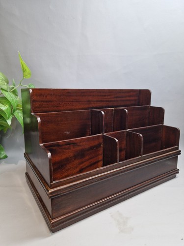 Vintage wooden desk organizer - desk,