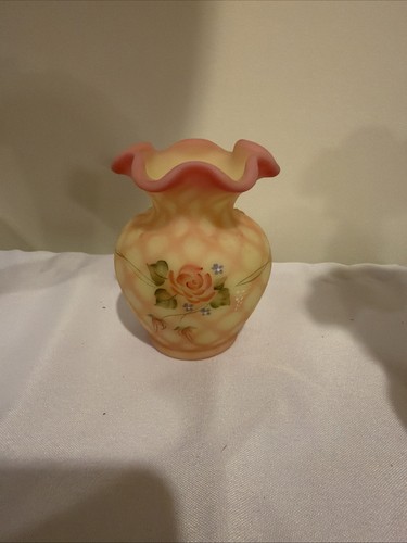 Fenton burmese optic - fenton, rose