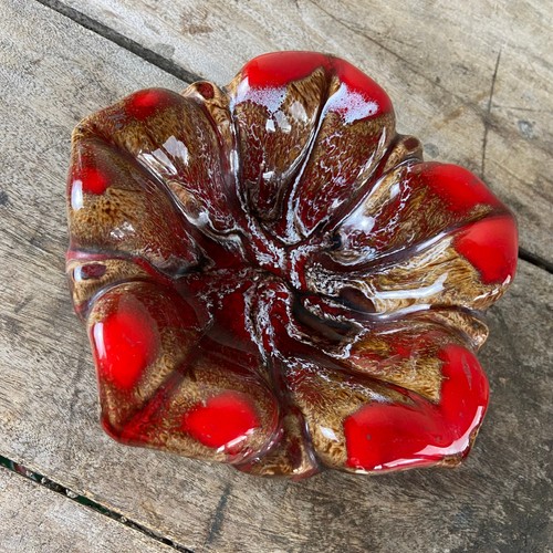 French vallauris pottery flowe - french,