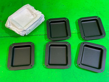 10 x Black Flight Case Rack Plates 10cm x 11cm x 12mm Deep