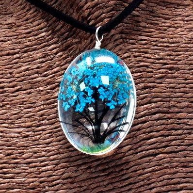 Pressed flowers tree of life - pressed,