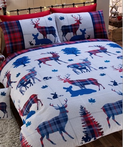 Tartan check duvet - check, cover