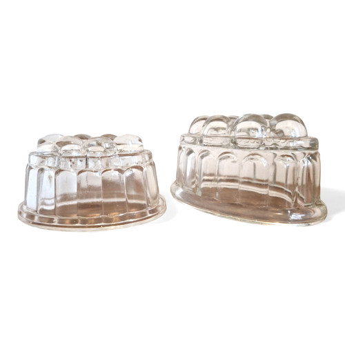 Vintage clear glass - glass, jelly