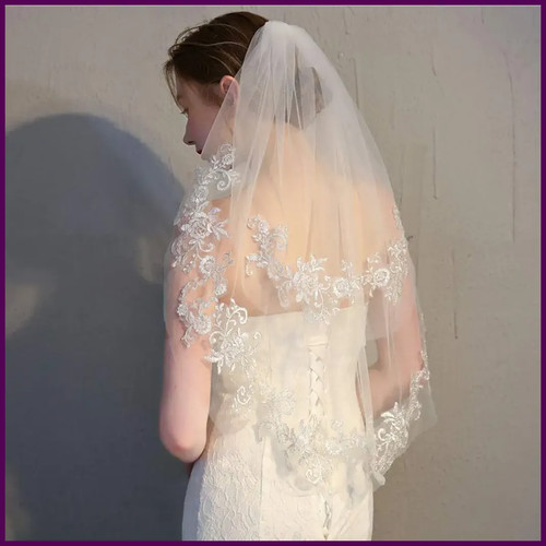 Bridal lace wedding veils for - bridal,