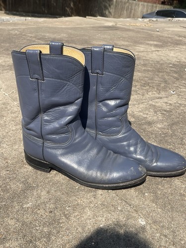 Vintage navy blue justin 3401 - navy,