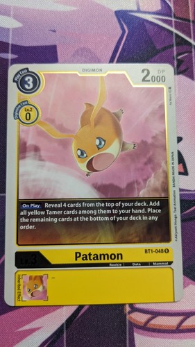 Patamon bt1 048 digimon card - bt1-048,