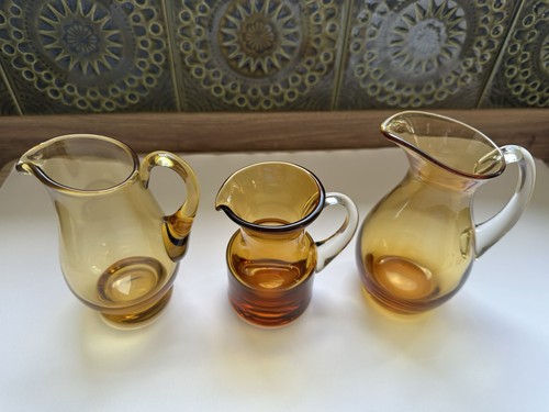 Krosno glass cream jugs - jugs,, in