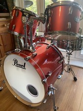 Red Pearl Vision 5 Piece Drum Kit