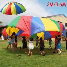 Large Kids Play Parachute Children Rainbow Outdoor Game Exercise Sport
