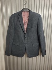 Moon Fabric Shetland Wool Blazer Grey 44R F Square