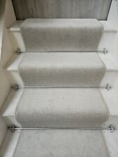 Stairs Carpet Runner 6m / upto 12 Steps - 60cm Wide - Med Pile - Light Grey