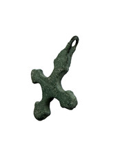 Byzantine Cross Pendant, Bronze, 7th - 13th century AD