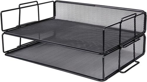 Tier wire mesh desk - 2-tier,