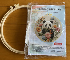 Panda  Embroidery kit printed