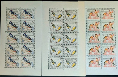 Czechoslovakia birds sheets - birds, 3