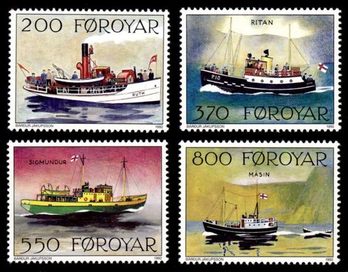 Faroe islands 1992 - islands, ships