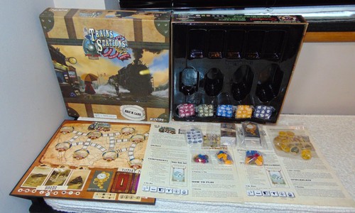 Trains and stations - and, board