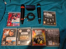 Sony SingStar Wireless Bluetooth Microphones USB Receiver PS3 PS4 + Game Bundle