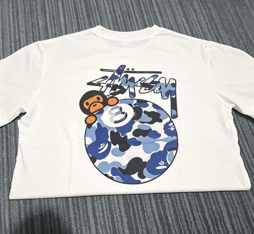 Stussy bape white - stussy, graphic