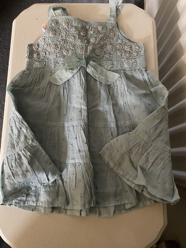 Monsoon teal babies dress - babies,